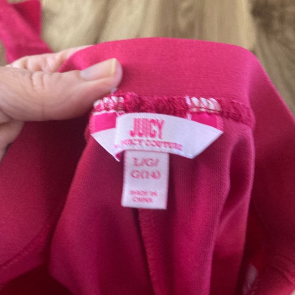 Juicy couture girls pink fleece sweatshirt pants lounge velour size 14 - Picture 2 of 4